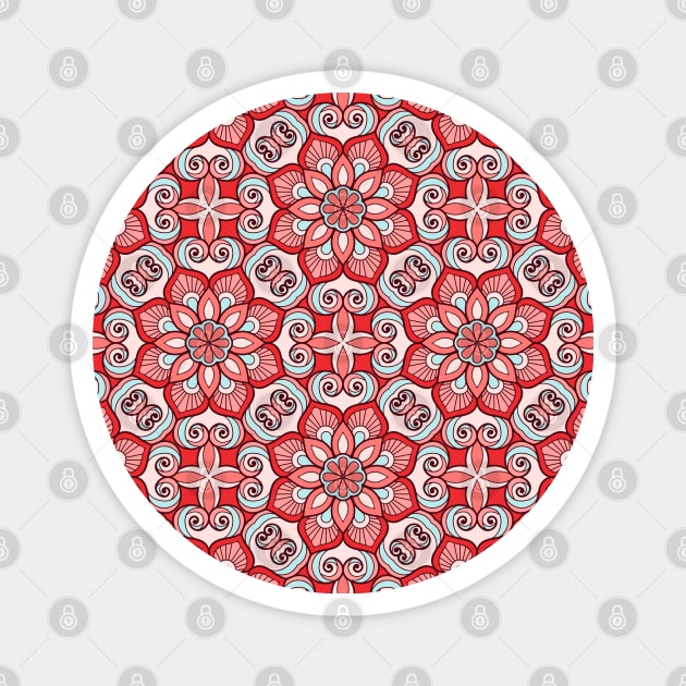 Ornamental floral mandala pattern #2 Magnet by GreekTavern